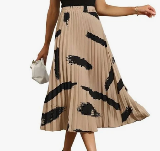 Stylish Elegance Printed Midi Skirt